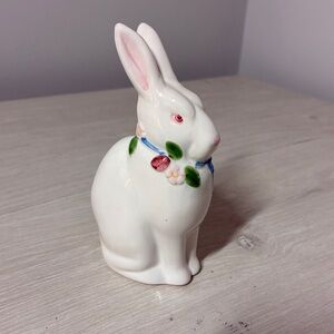 Vintage Pastel Cottagecore Bunny Figurine Spring Easter Decor